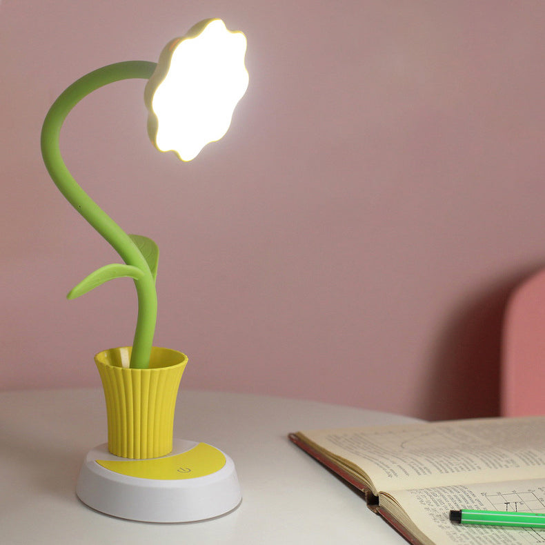 Sun Flower Pen Holder Table Lamp