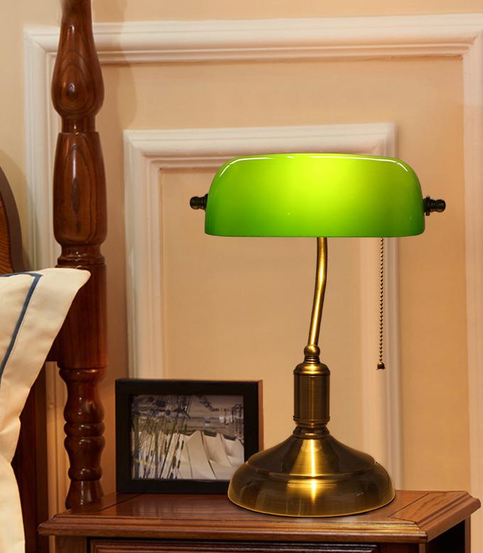 Green Glass Zipper Switch Table Lamp