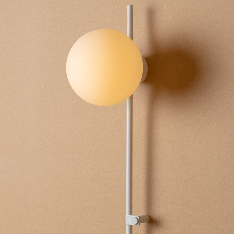 Long Pole Glass Globe1-Light Wall Lamp