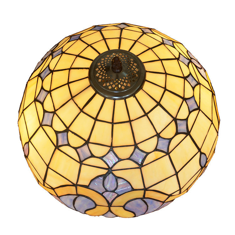 Mediterranean Stained Glass Home 2-Light Floor Lamp