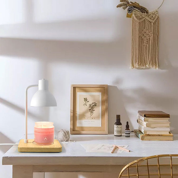 Dome Square Wood Melting Table Lamp