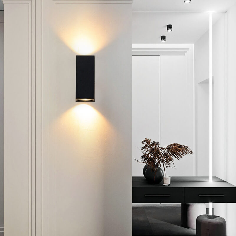 Aluminum Glass Cylinder 2-Light Outdoor Light