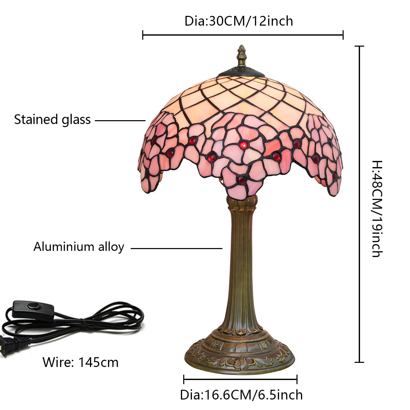 Dome Sakura Aluminium Alloy Table Lamp