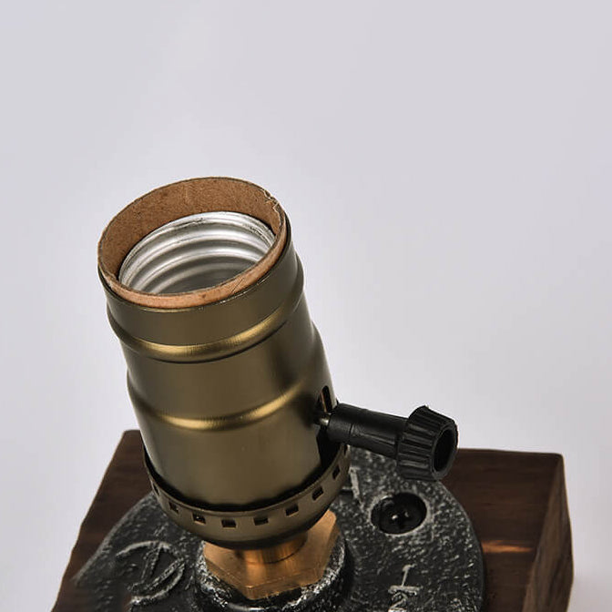 Candelabra Iron Pine Table Lamp