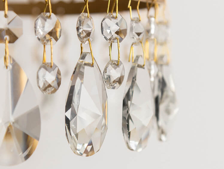 Crown Crystal Tassel Wall Lamp