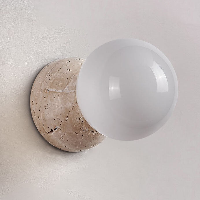 Round Ball Stone Wall Lamp