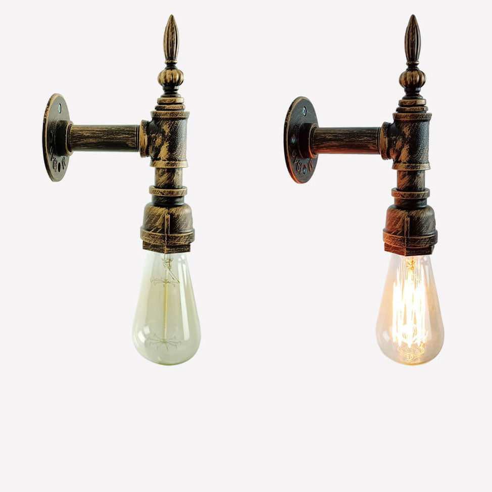 Iron Water Pipe Wall Lamp