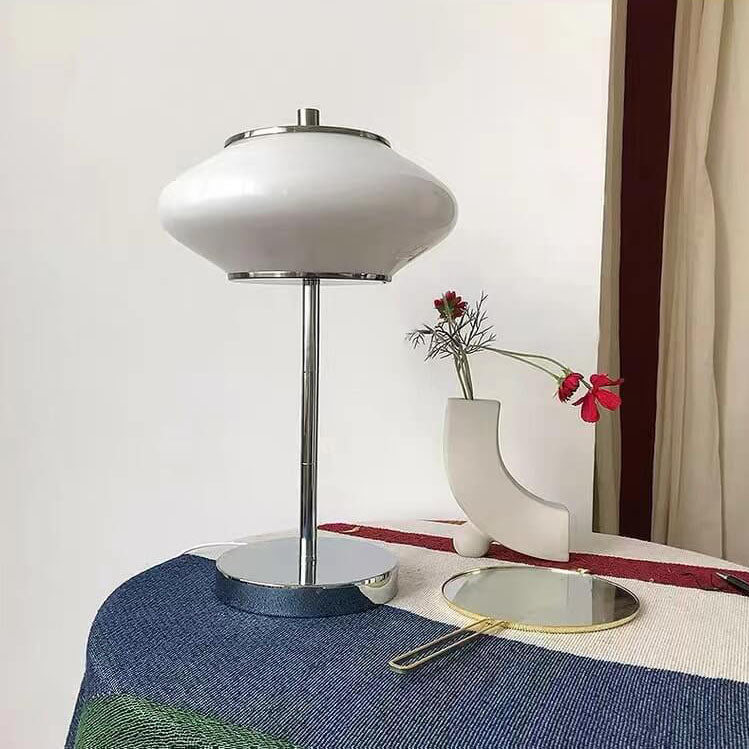 Glass Medieval UFO Shaped Table Lamp