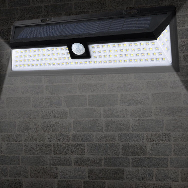 Black Rectangular Human Sensor Outdoor Light