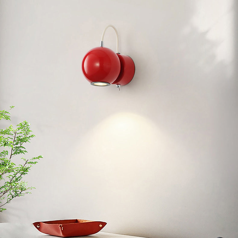 Sphere Cylinder Iron Bedroom Wall Lamp