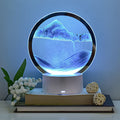 Round Hourglass Quicksand 3D Table Lamp