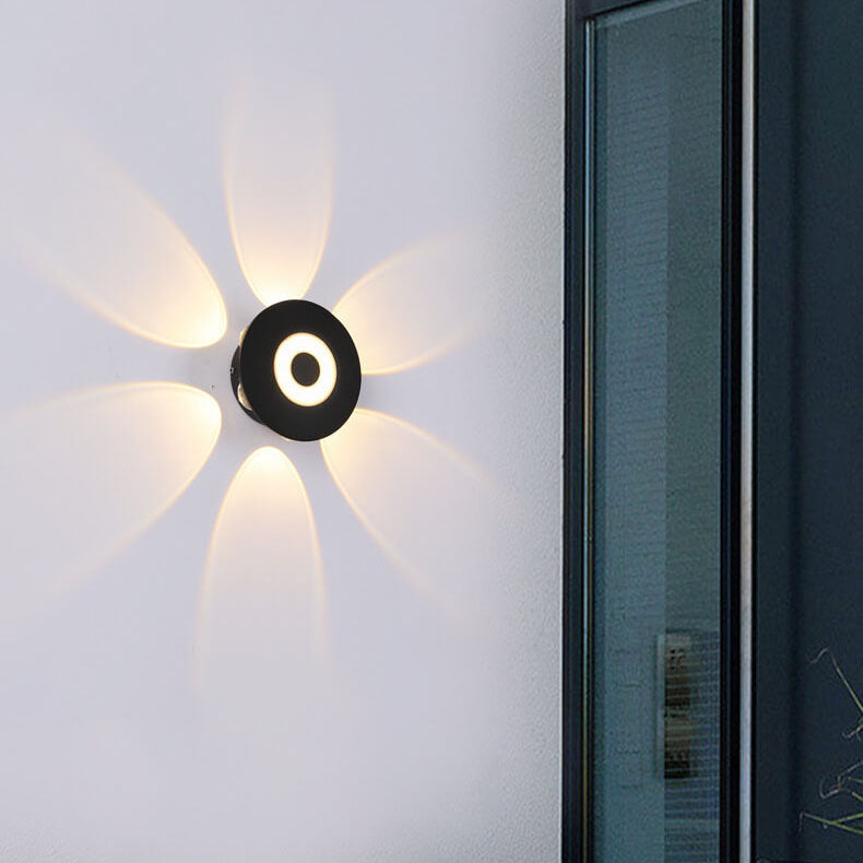 Black Round Aluminum Indoor Outdoor Light