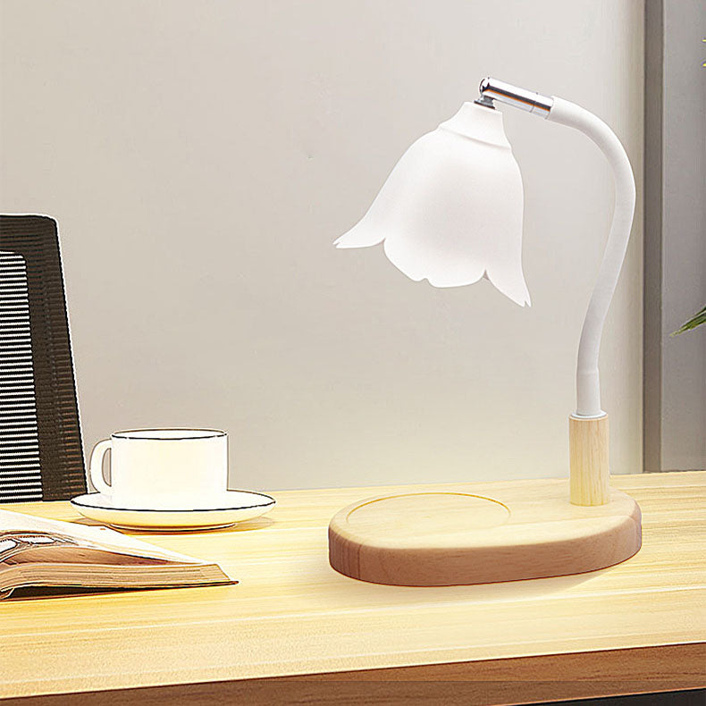 Floral Wood Iron Aroma Table Lamp