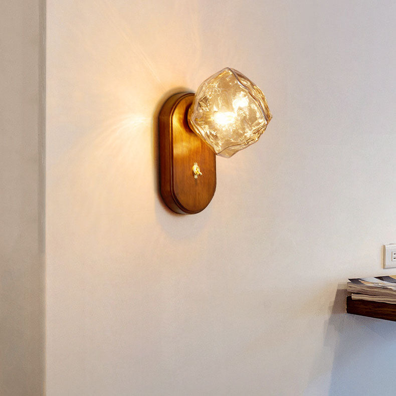 Oval Ice Cube Shape Wall Lamp