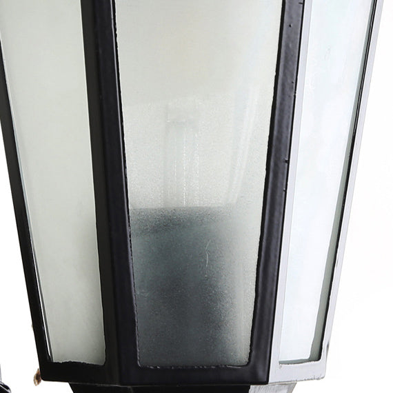 Hexagonal Aluminum Frame Frosted Outdoor Light