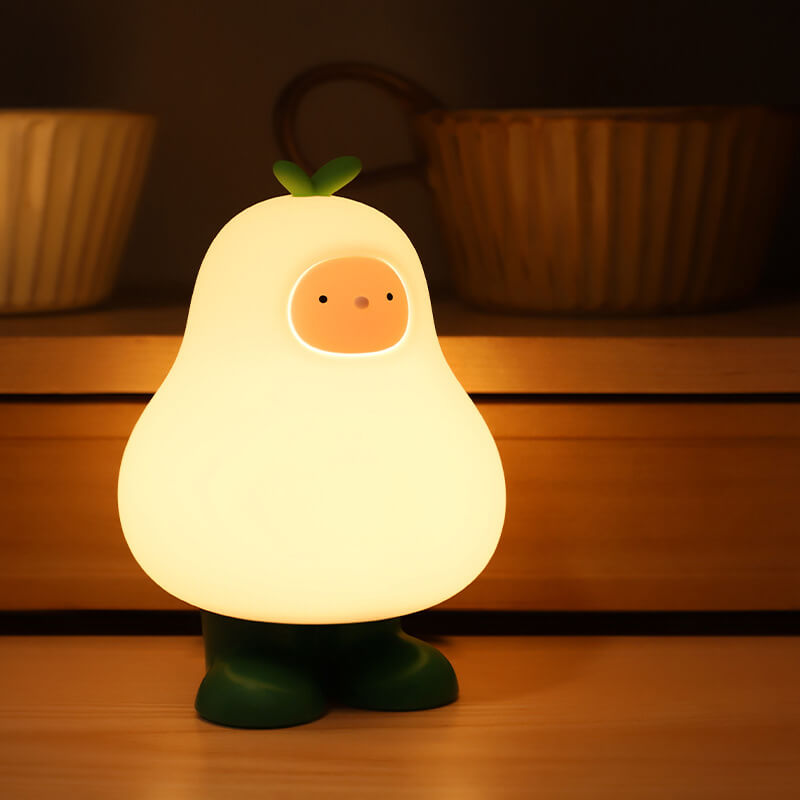 Cartoon Pear Silicone Night Table Lamp