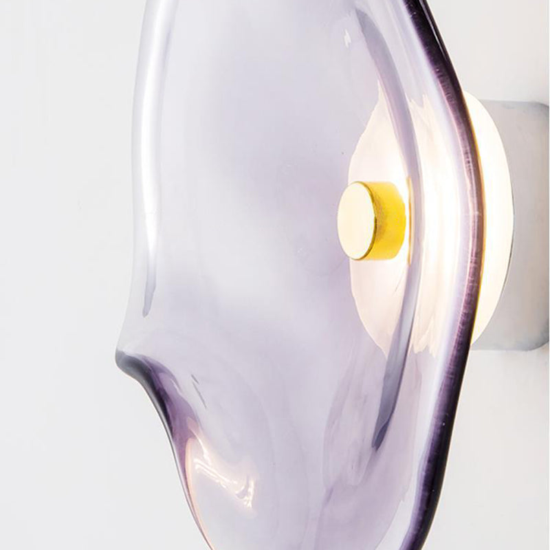 Iron Round Glass Living Wall Lamp