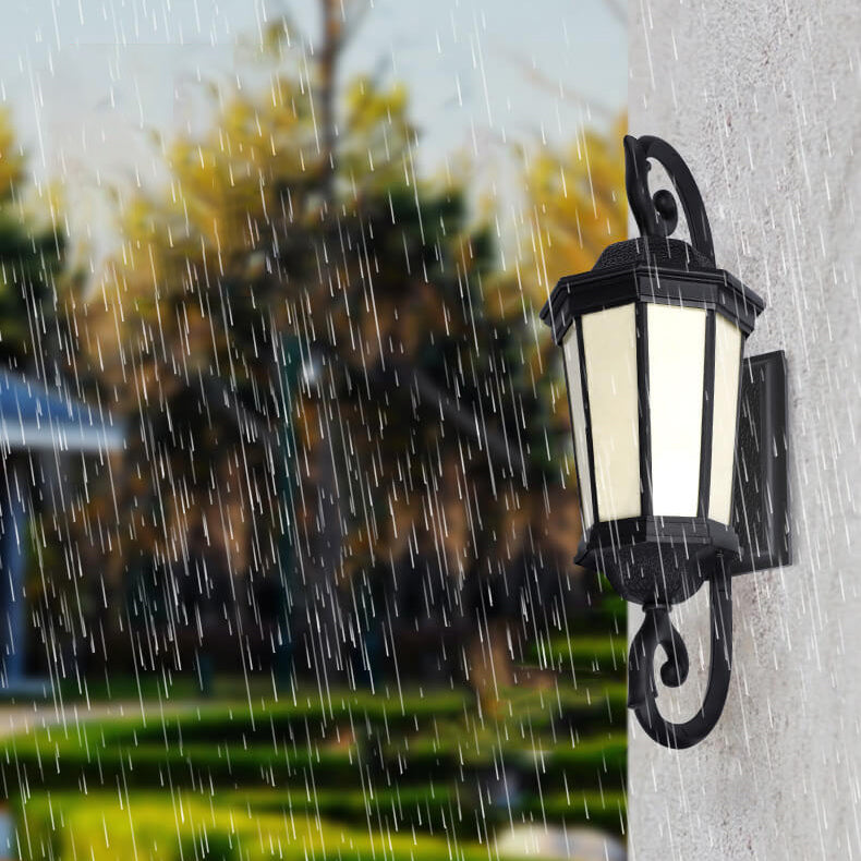 Octagonal Lantern Aluminum Faux Outdoor Light