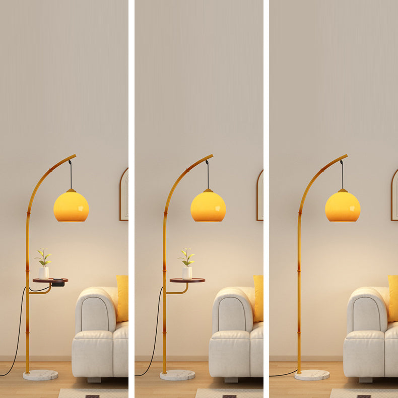 Moonlight Glass Ball Marble Floor Lamp