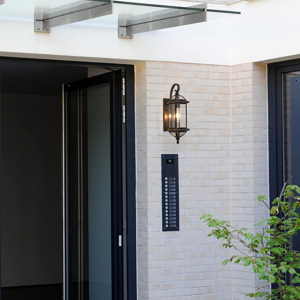 Copper Glass Lantern Patio Outdoor Light