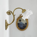 Brass Glass Flower Wall Lamp