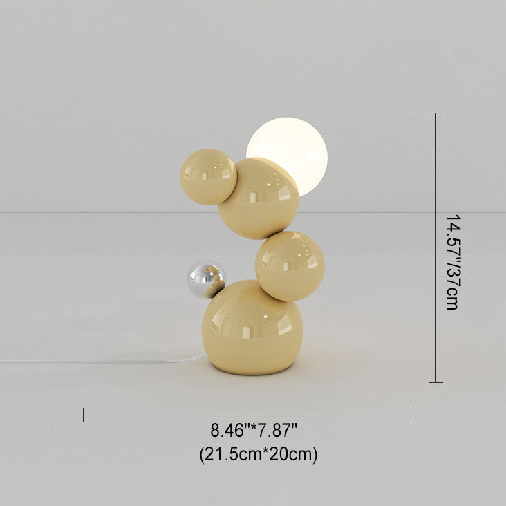 Cream Geometric Abstract Iron Table Lamp