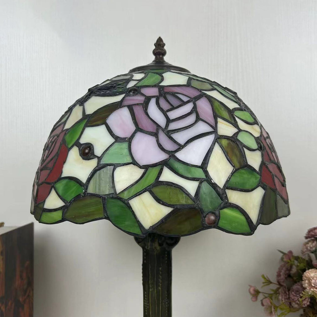 Dome Flower Iron Glass Table Lamp