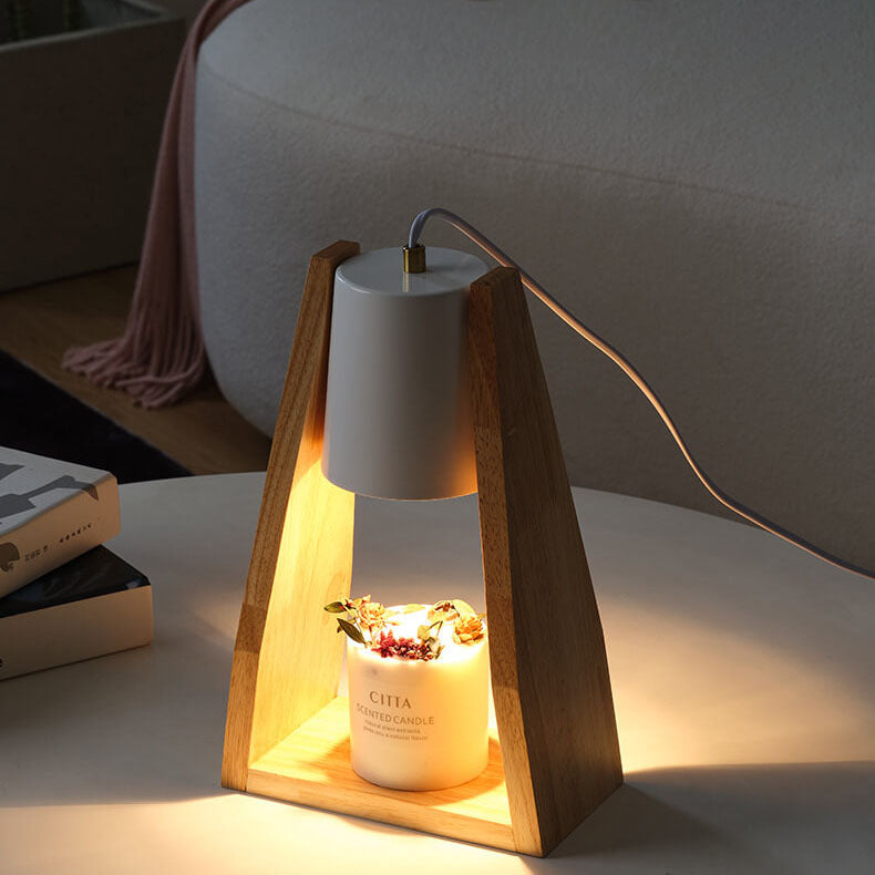Cone Iron Log Melting Table Lamp