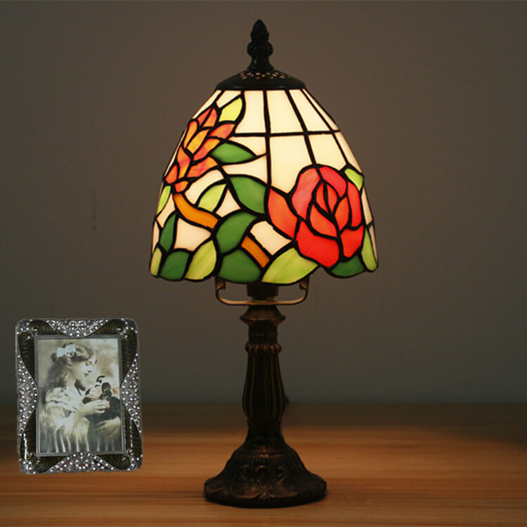 Style Stained Glass Cone Table Lamp
