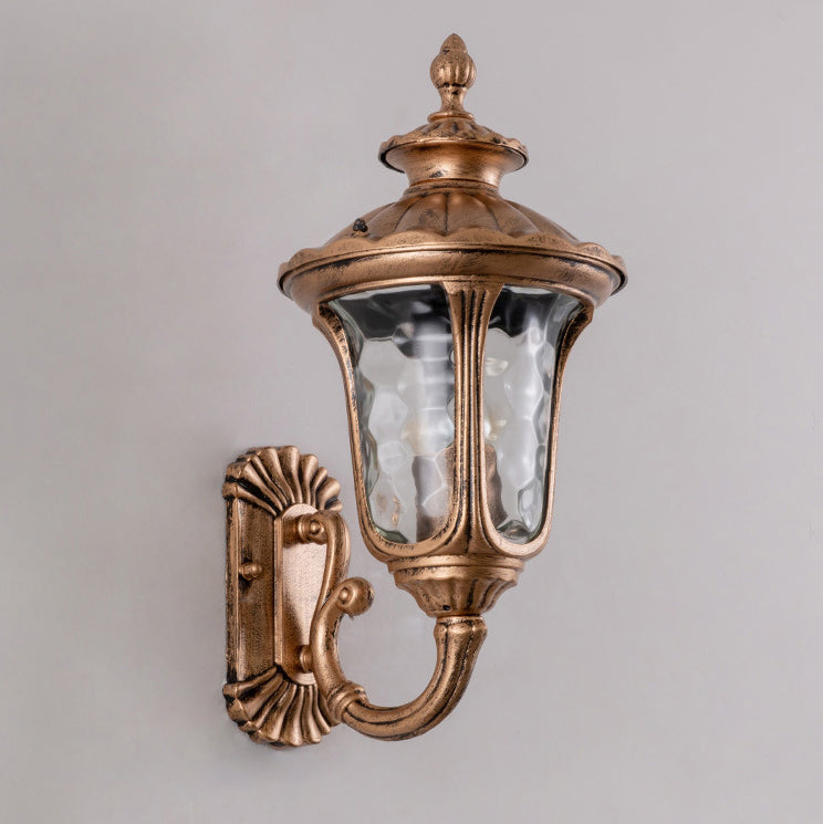 Castle Shaped Aluminum Glass Outdoor Light