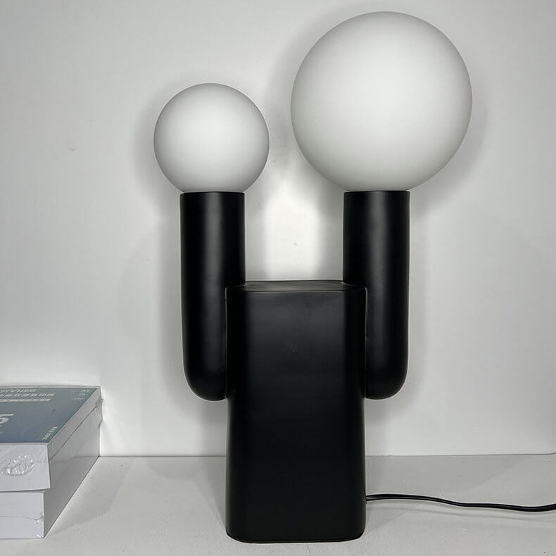 Double-Headed Ball Resin Table Lamp