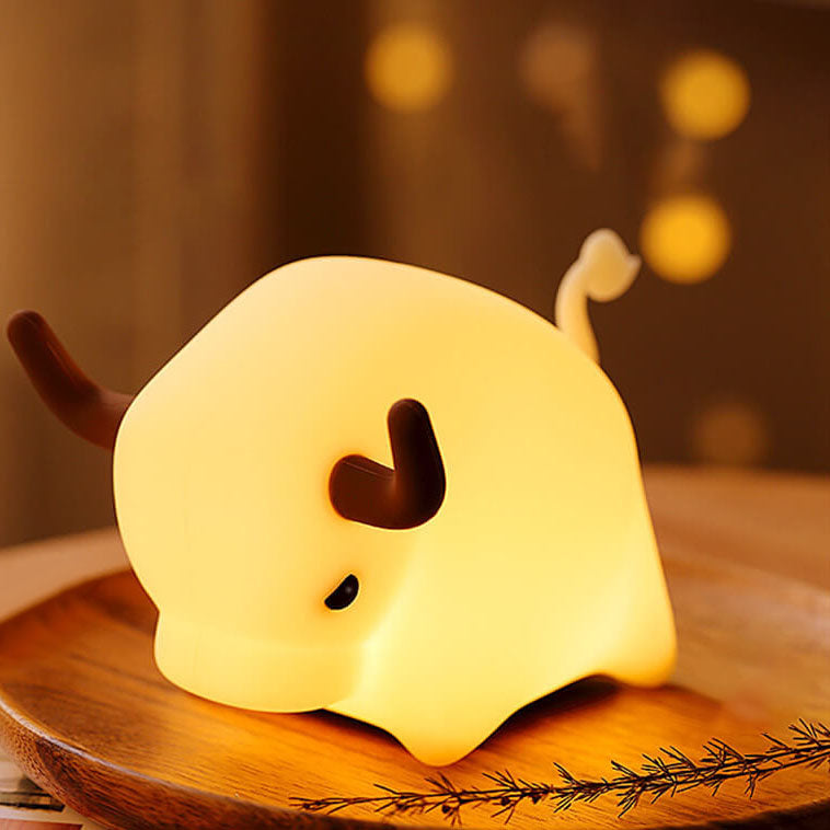 Animal Cow Silicone Timer Table Lamp