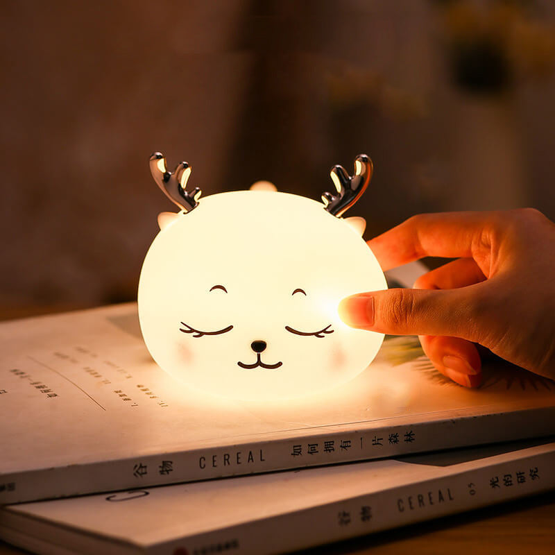 Cartoon Silicone Cute Deer Table Lamp
