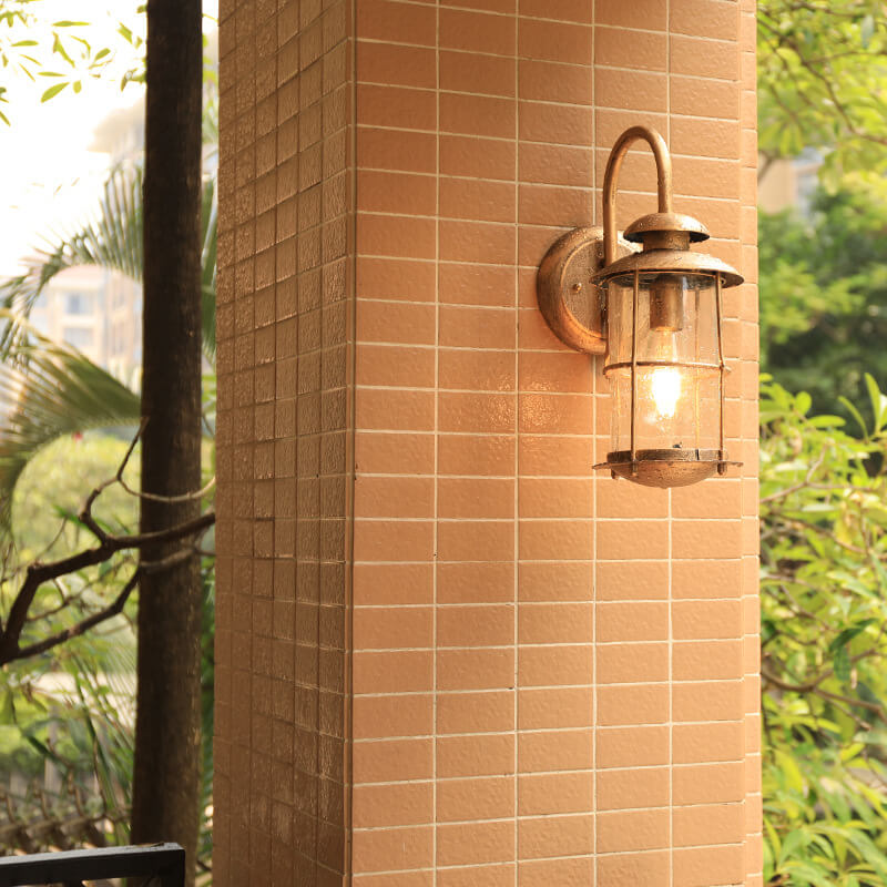 Iron Glass Outdoor Light
