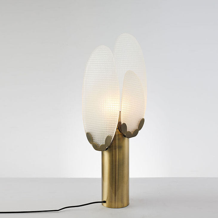 Transparent Oval Glass Sheet Table Lamp