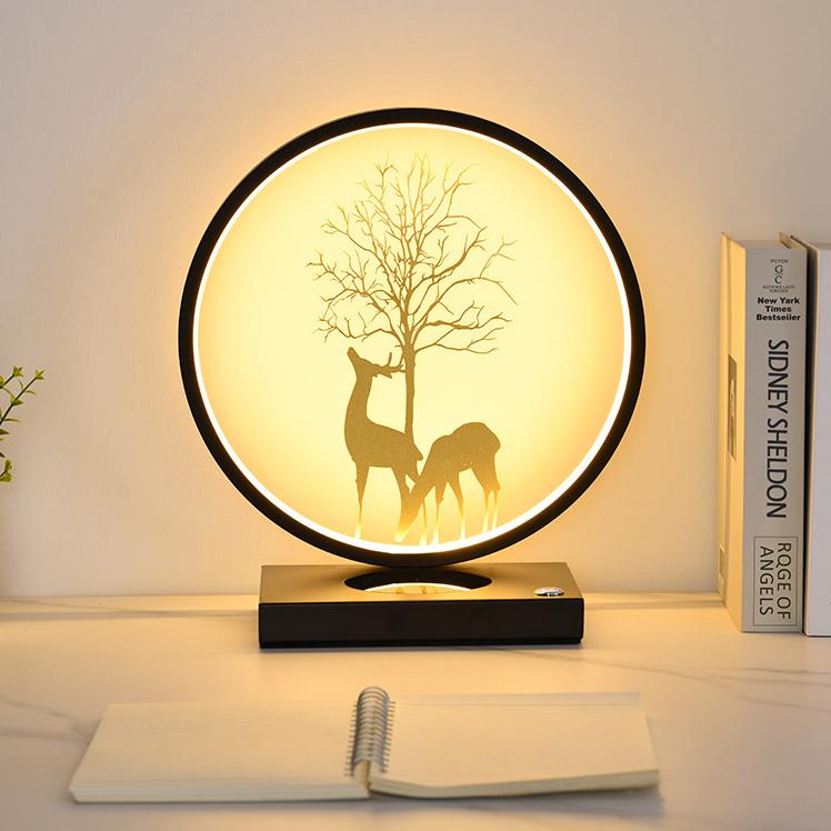 Decorative Tree Deer's Mobile Table Lamp