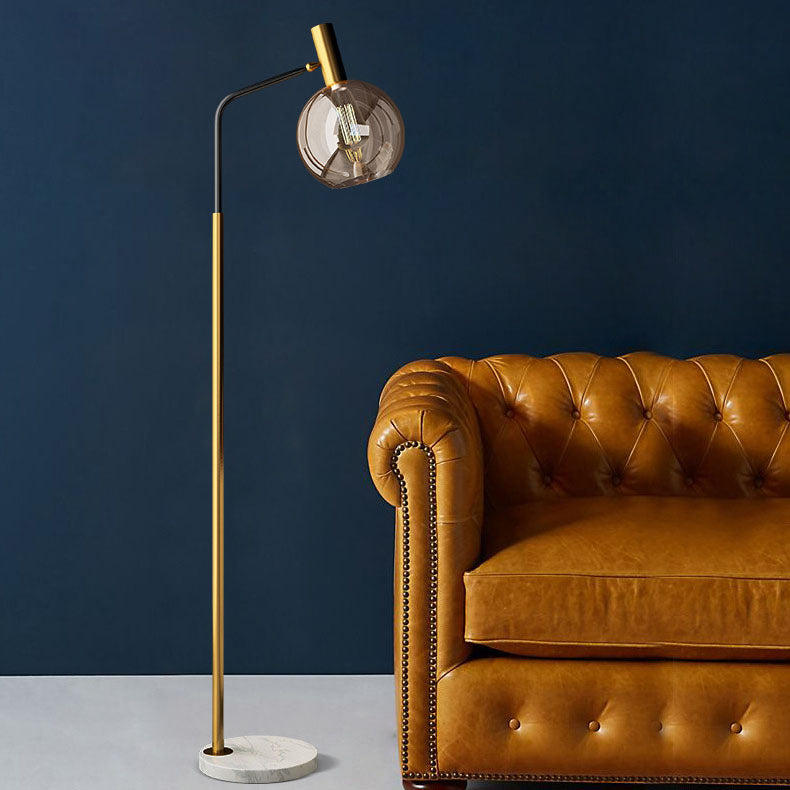 Contemporary Nordic Glass Dome Floor Lamp