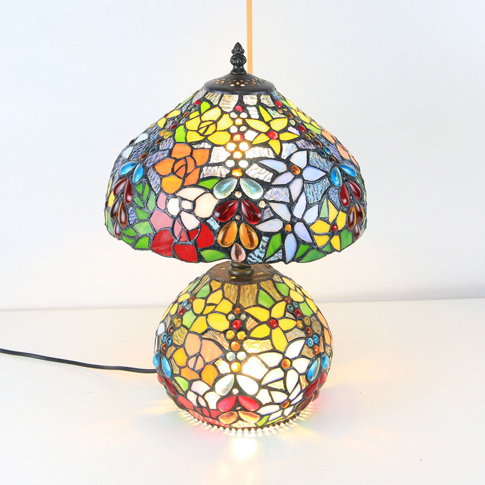 Floral Beads Round 2-Light Table Lamp