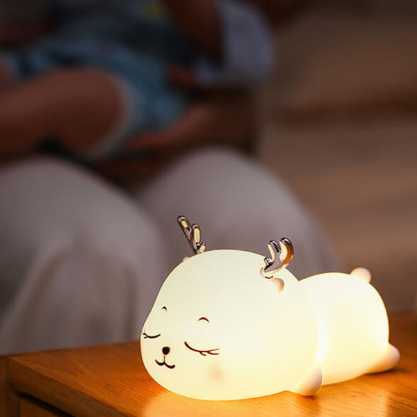 Cartoon Silicone Cute Deer Table Lamp