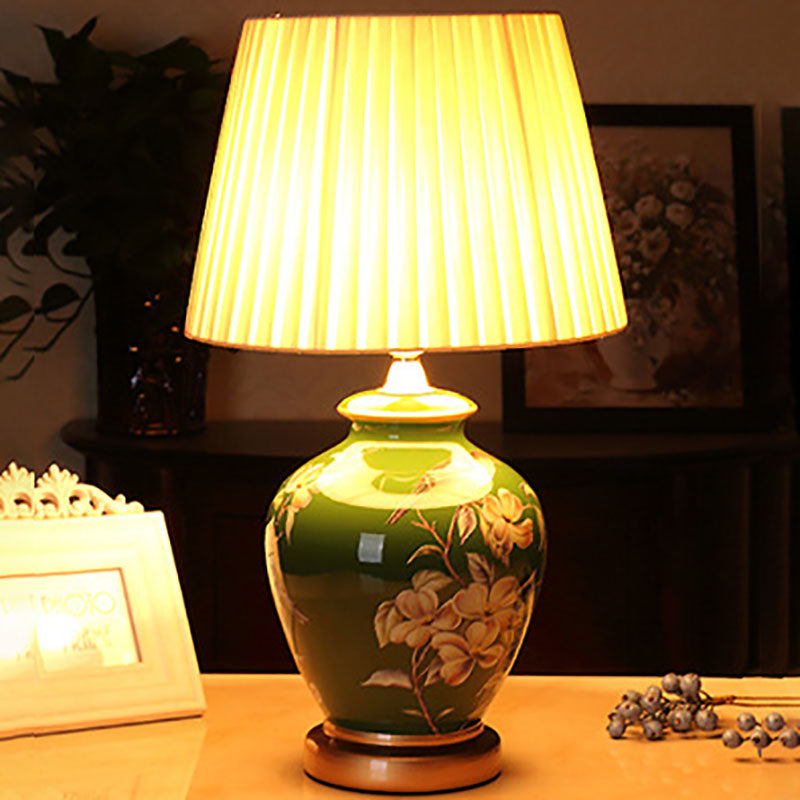 Bird Vase Ceramic Fabric Table Lamp