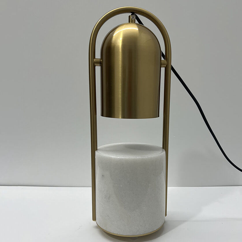 Cylinder Ring Hardware Marble Table Lamp