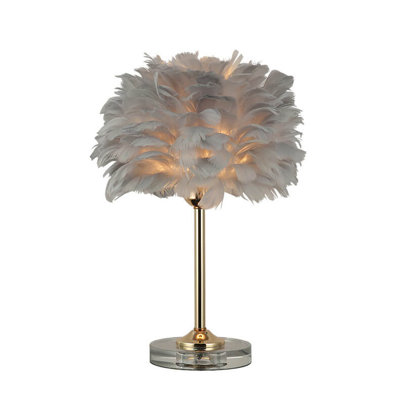 Feather Crystal Table Lamp