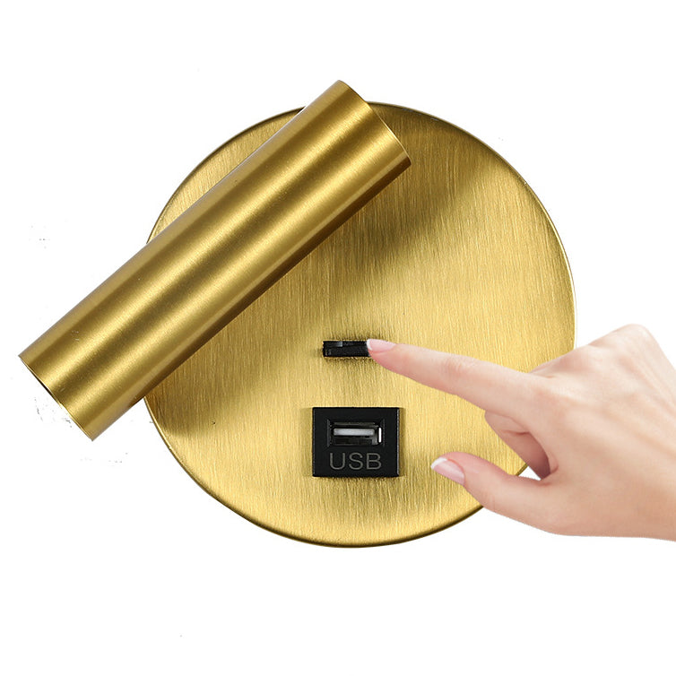 Rotatable Cylinder Aluminum Iron Wall Lamp