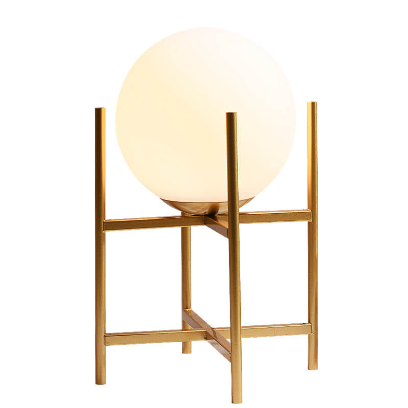 Glass Round Ball Iron Table Lamp