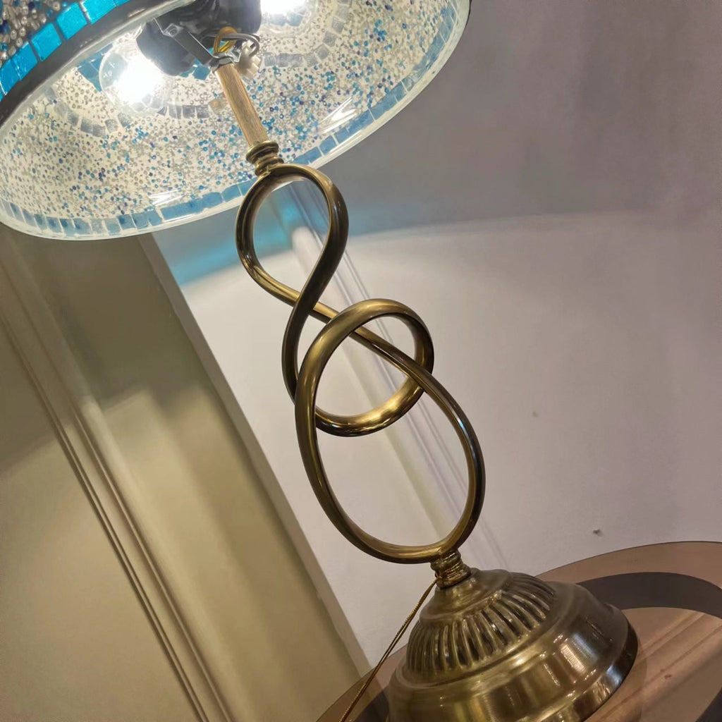 Coastal Half Round Iron 2-Light Table Lamp