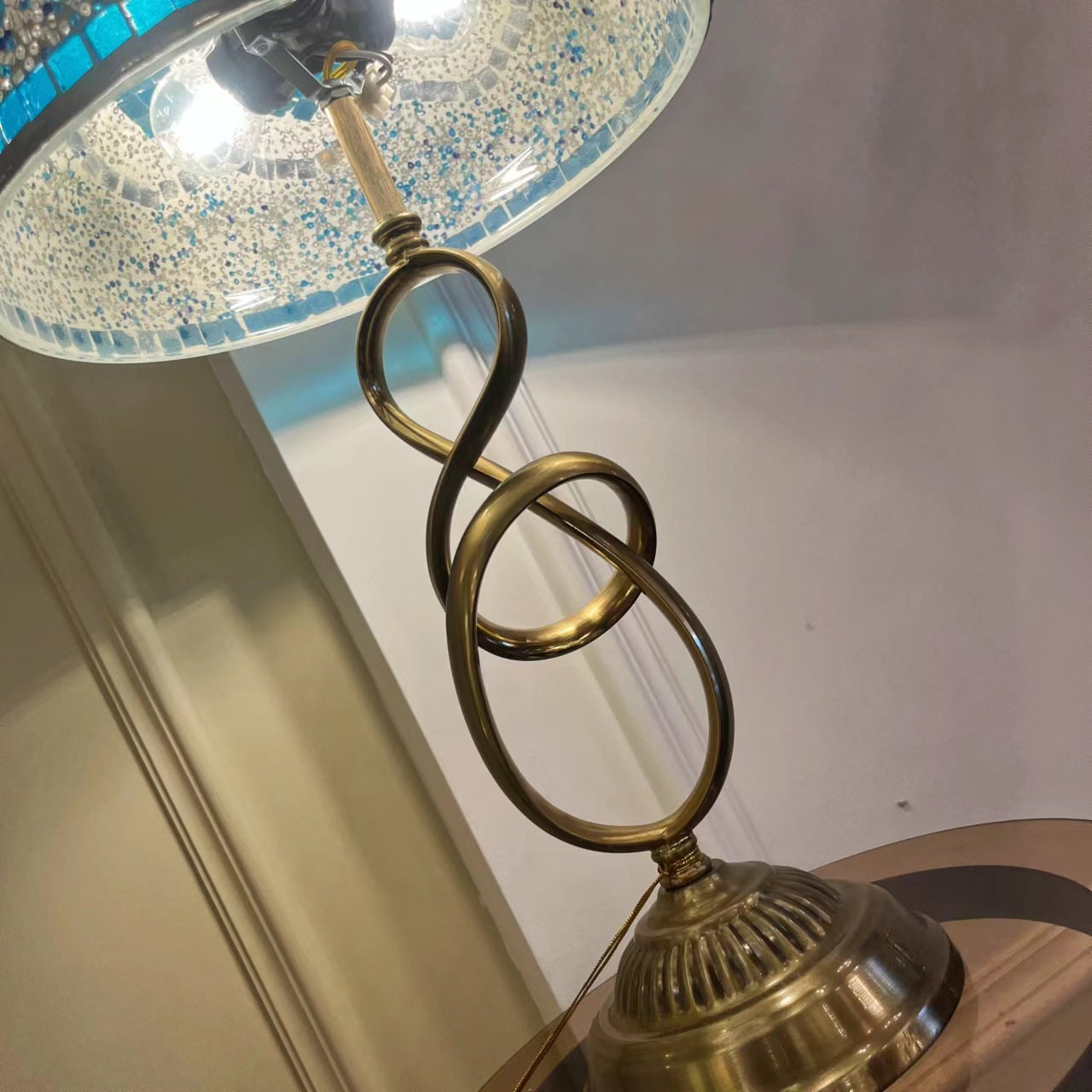 Coastal Half Round Iron 2-Light Table Lamp
