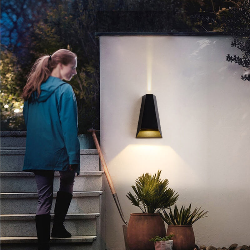 Trapezoid Up Down Illuminated Outdoor Light