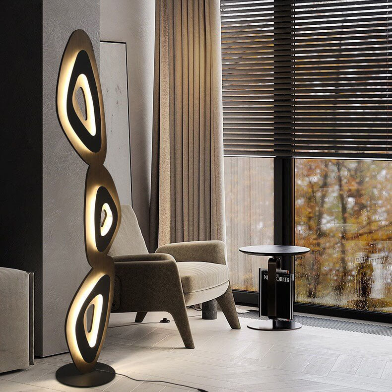 Acrylic Leaves Shadow Hardware Floor Lamp