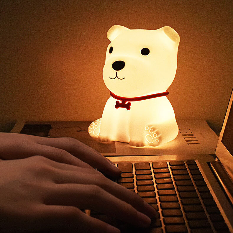 Cute Puppy Silicone Night Table Lamp