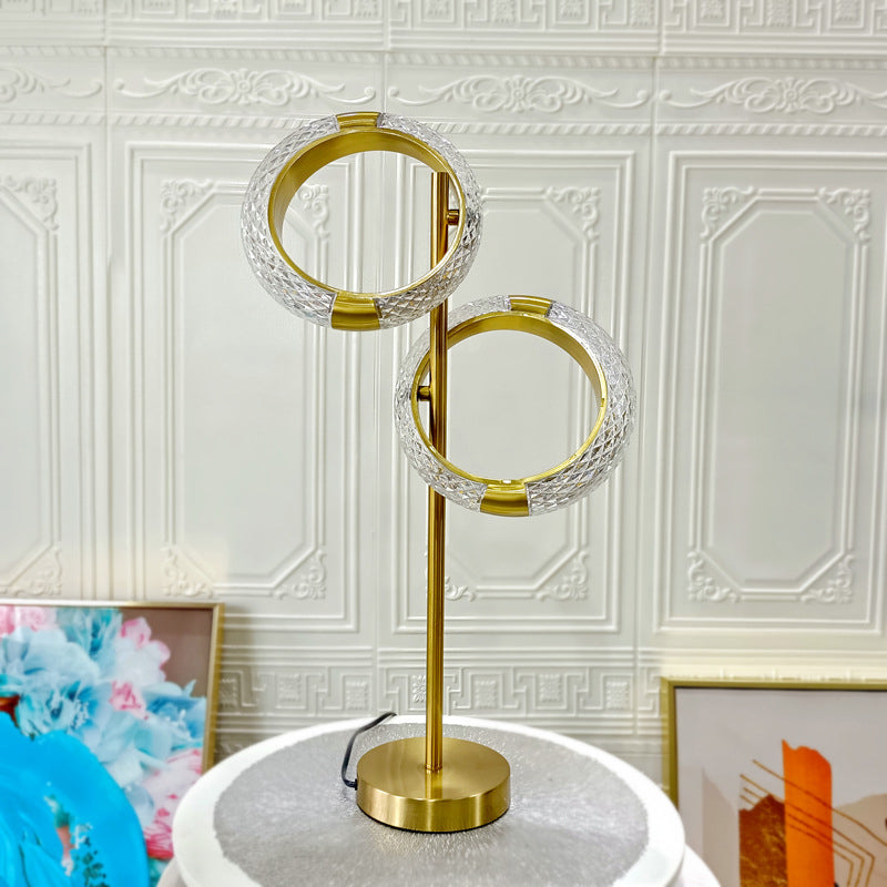 Circle Electroplated Iron Bedroom Table Lamp